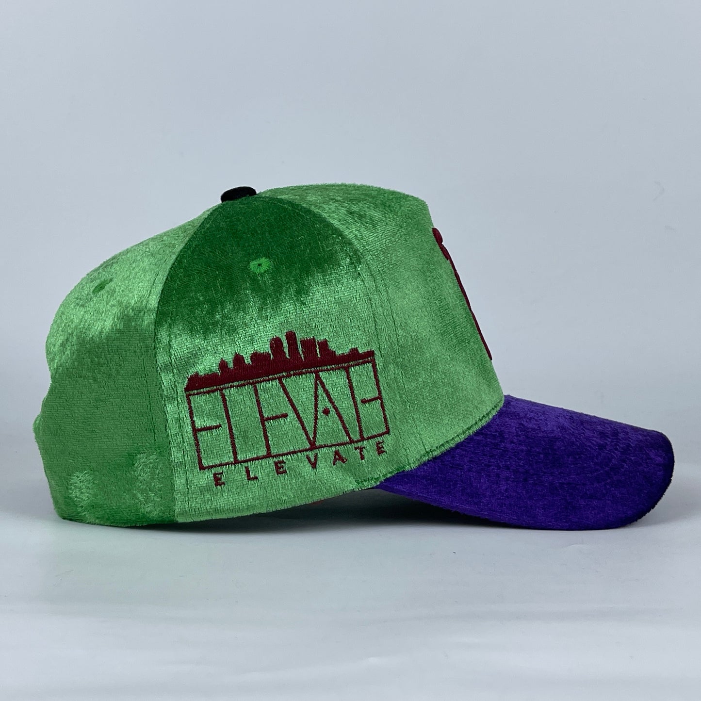 Velvet Elevated Hat - Green