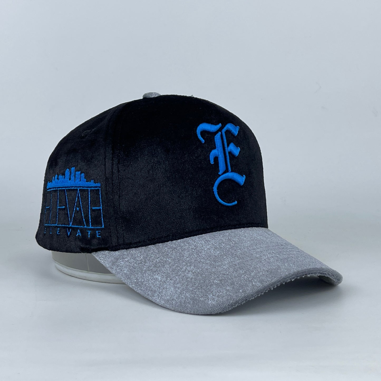 Velvet Basic Hat Black & Grey