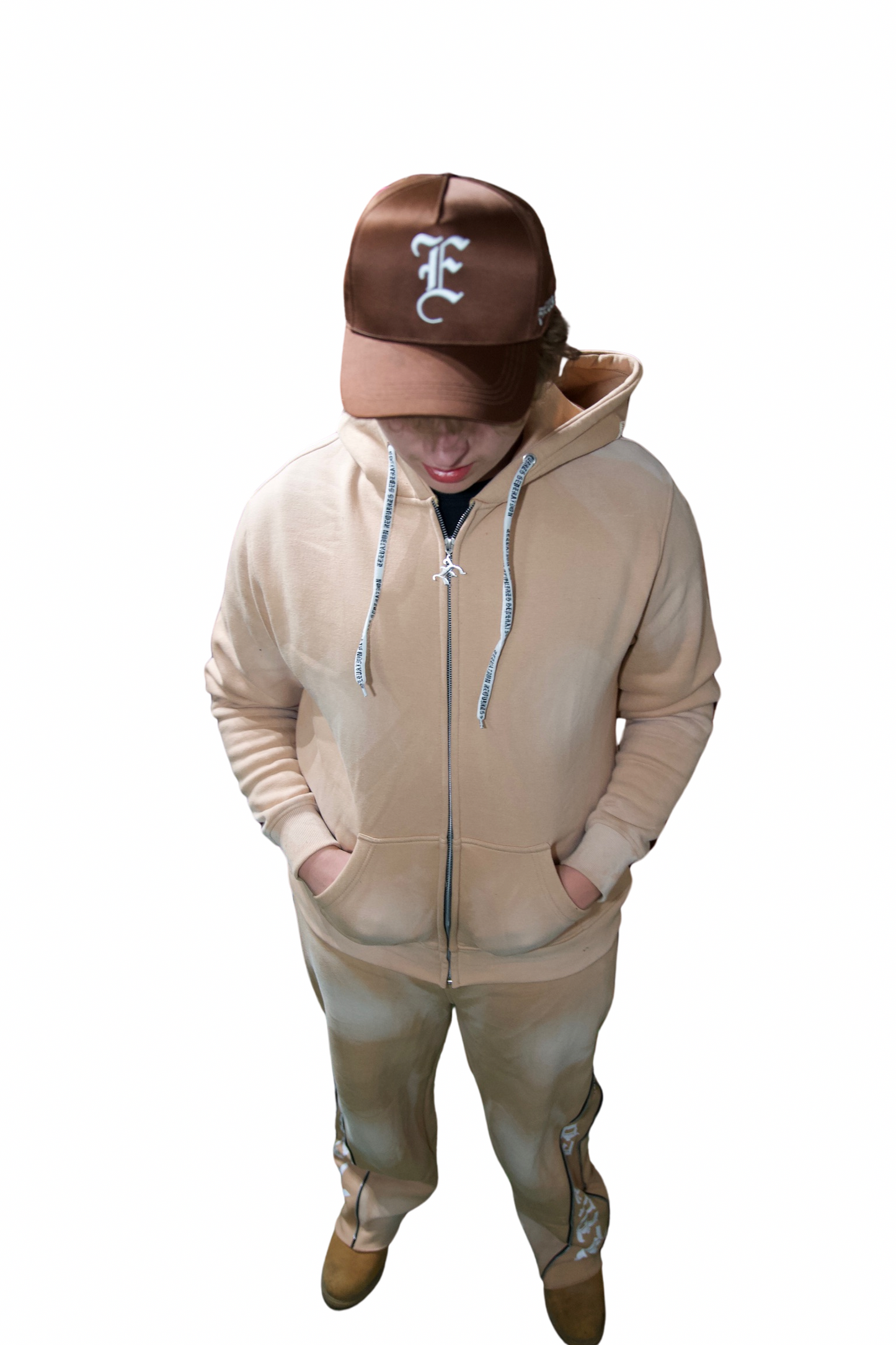 Exalt Zip Sweatsuit - Tan